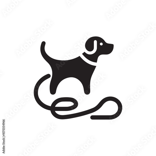 dog with lead icon