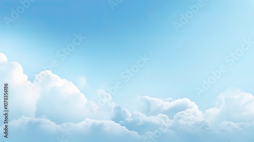 Serene Blue Sky with Soft White Clouds