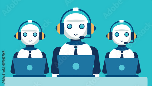 business man and person robot