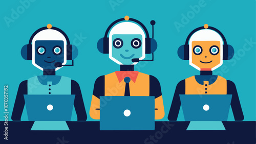 set of people robot