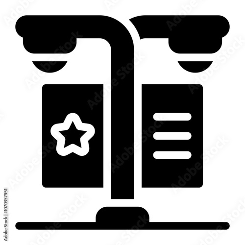 street lamp glyph icon