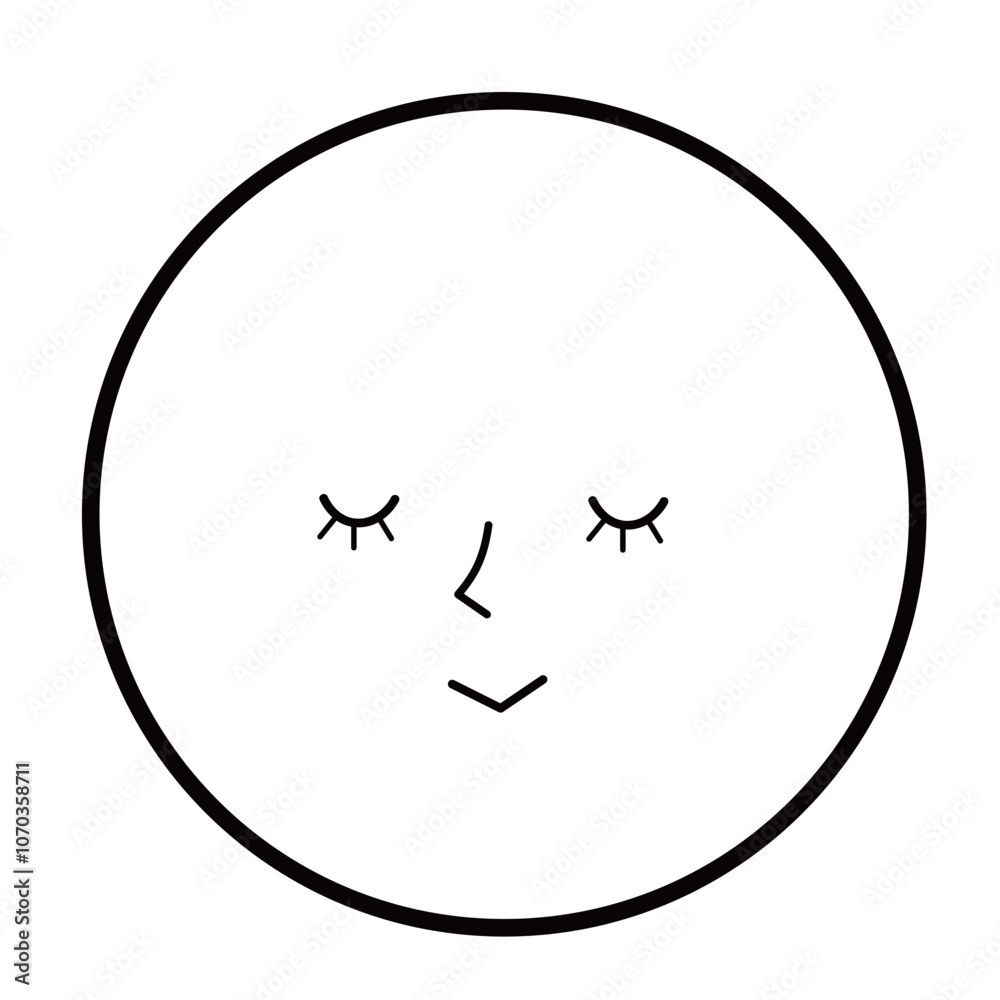 顔が描いてある満月 顔が描いてある満月