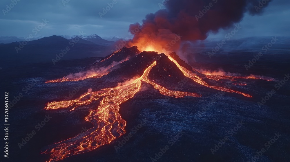 Fototapeta premium Volcanic Eruption in Iceland