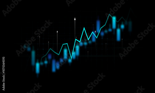 financial technology graph The stock market fluctuates with the ups and downs of business