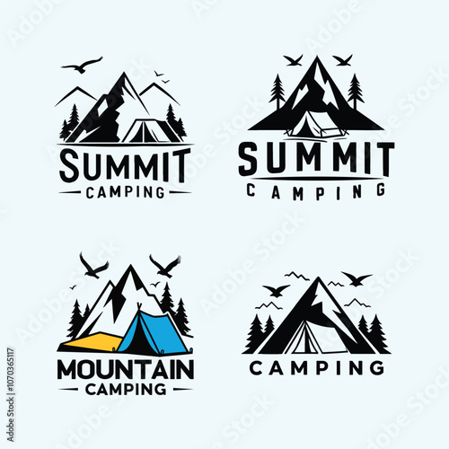 Summit Camping Logo with tent and mountain peak