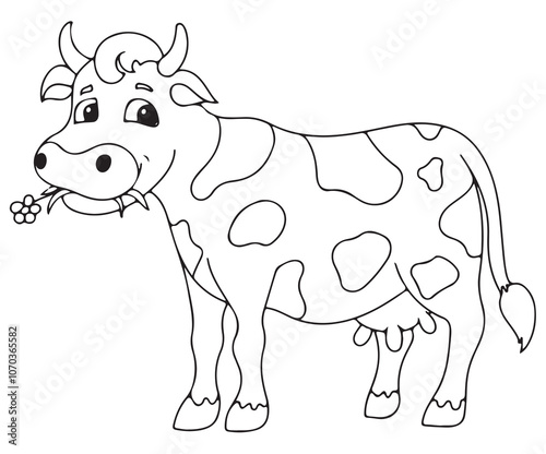 Cow Coloring Page 018 book