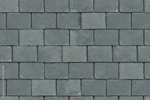 Slate snowy wodden shingle roof tile seamless texture