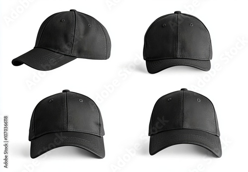 Premium Black Baseball Cap Mockup Collection