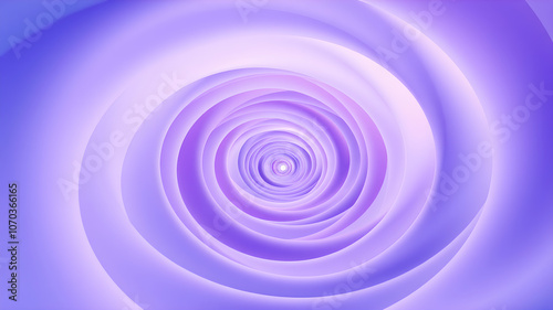 A series of soft, spiral waves with gradient purples and blues, creating a vortex effect that feels endless and immersive