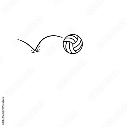 Doodle volleyball motion effect
