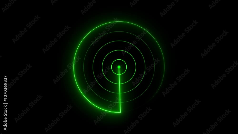 Neon light searching radar icon animation with digital radio waves. searching radar screen, technology radio waves signal animation. Neon light searching radar icon animation with digital radio waves. searching radar screen, technology radio waves signal animation.