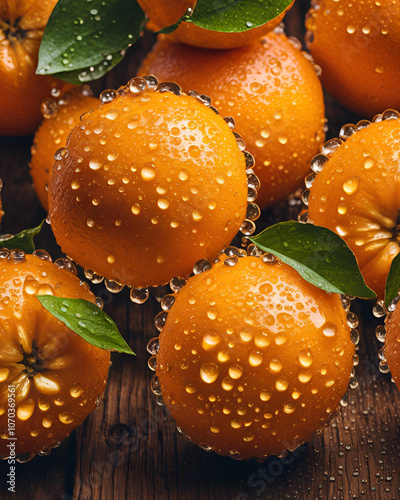 close-up oranges, water droplets, fresh oranges, juicy fruit, ripe oranges, refreshing oranges, orange peel, citrus fruit, natural texture, vibrant color, organic oranges, healthy snack, fruit photogr photo