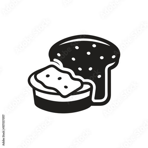 Bread with butter icon