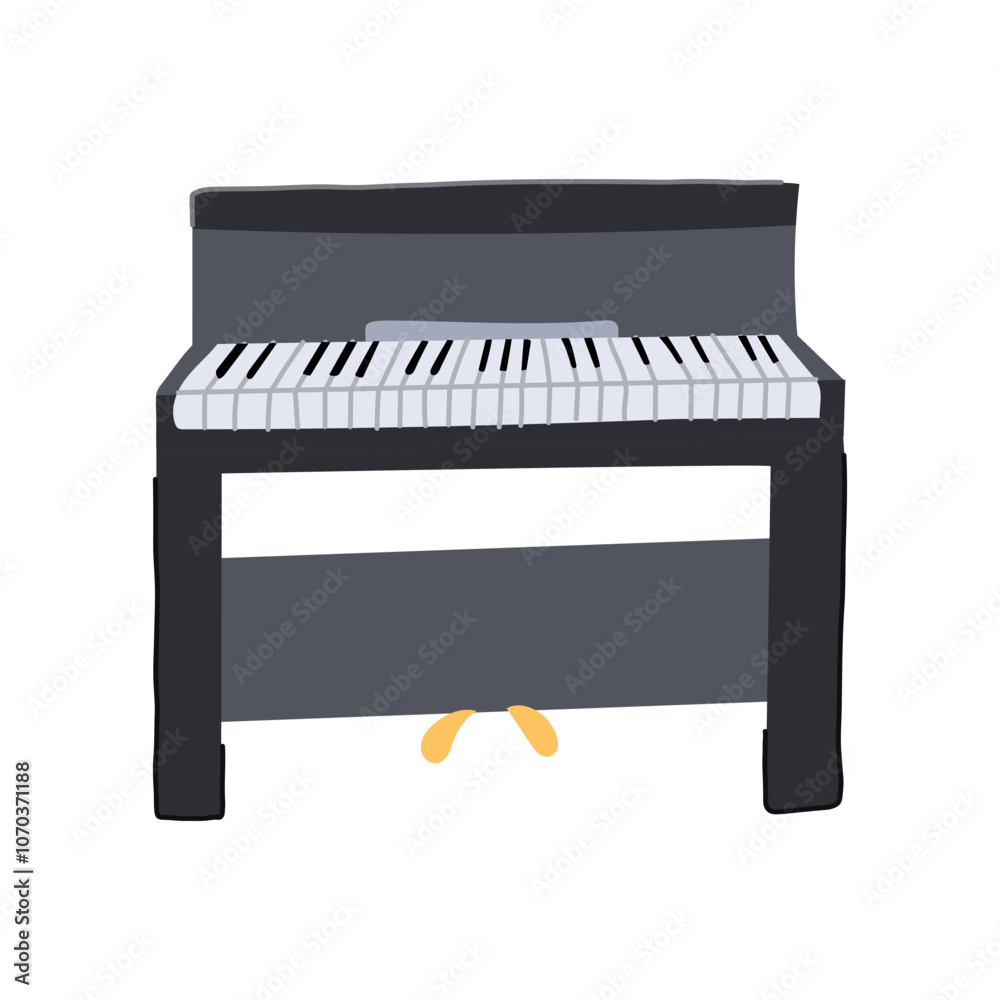 performance piano cartoon. recital composition, technique harmony, rhythm tempo performance piano sign. isolated symbol vector illustration performance piano cartoon. recital composition, technique harmony, rhythm tempo performance piano sign. isolated symbol vector illustration