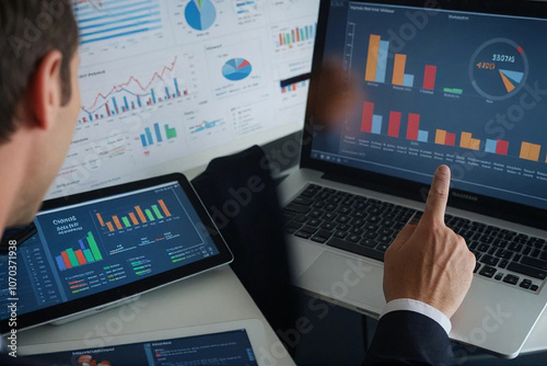 a man is pointing at a graph that says graph on it