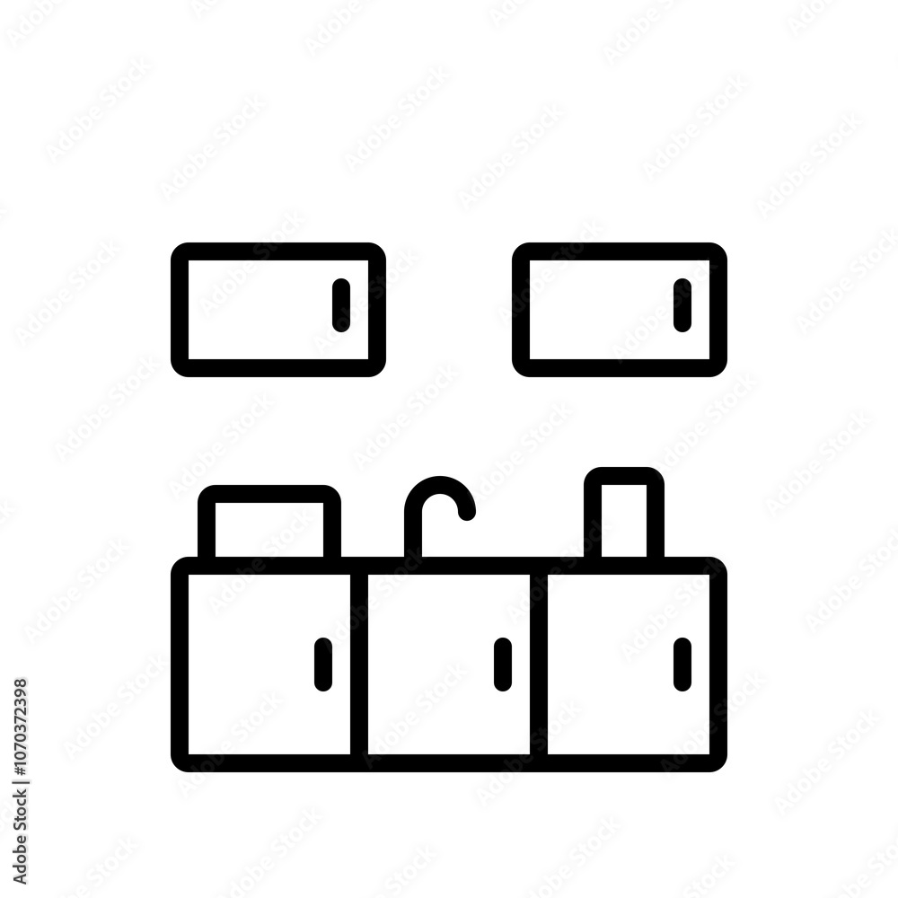 Outline icon for web. Kitchen counter icon Outline icon for web. Kitchen counter icon