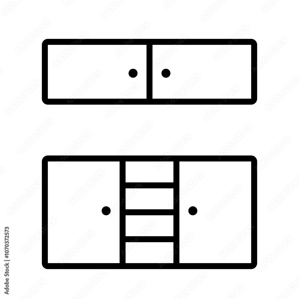 Outline icon for web. Kitchen counter icon Outline icon for web. Kitchen counter icon
