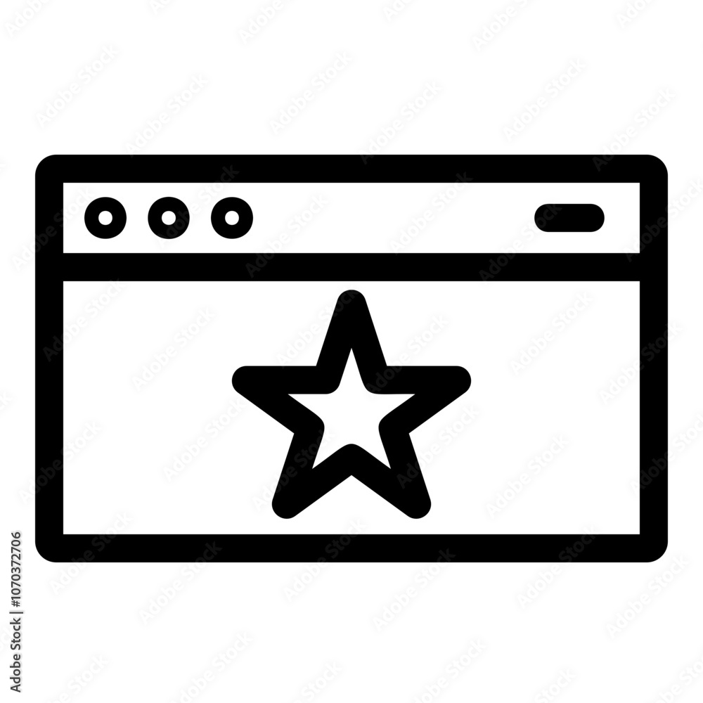 Outline icon for web. Desktop window icon Outline icon for web. Desktop window icon