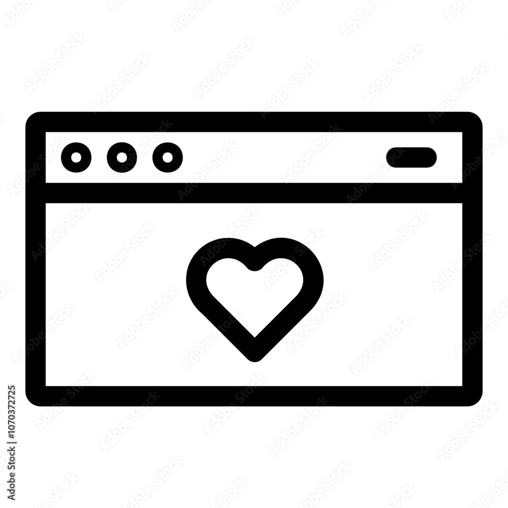 Outline icon for web. Desktop window icon Outline icon for web. Desktop window icon