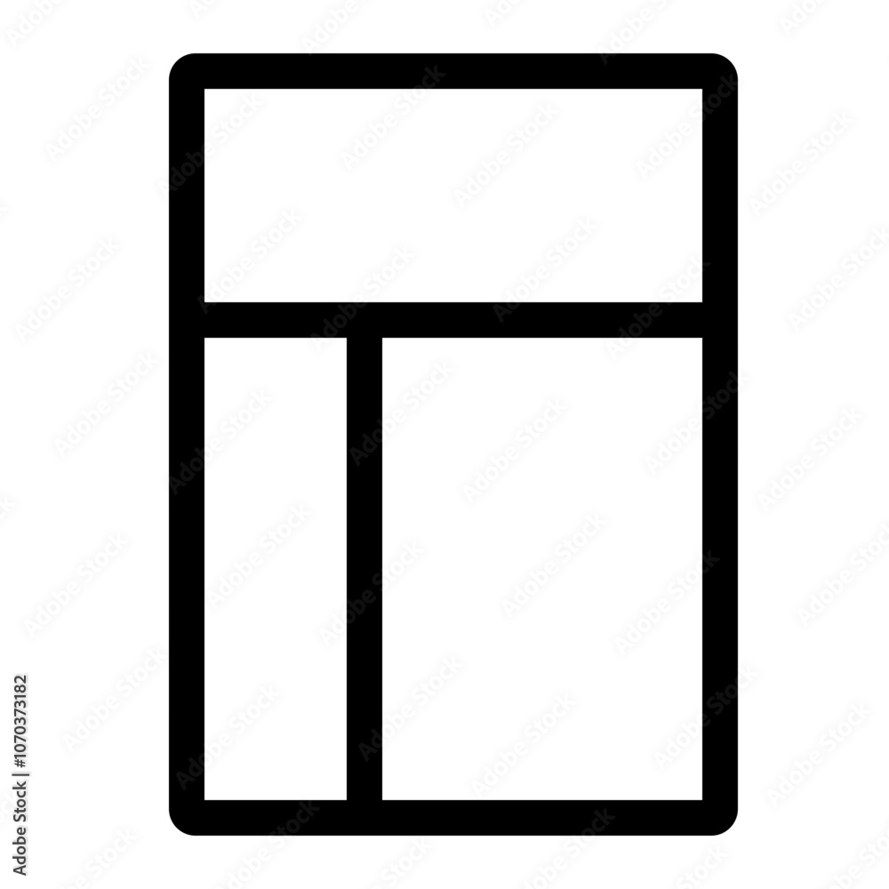 Outline icon for web. Layout grid icon Outline icon for web. Layout grid icon