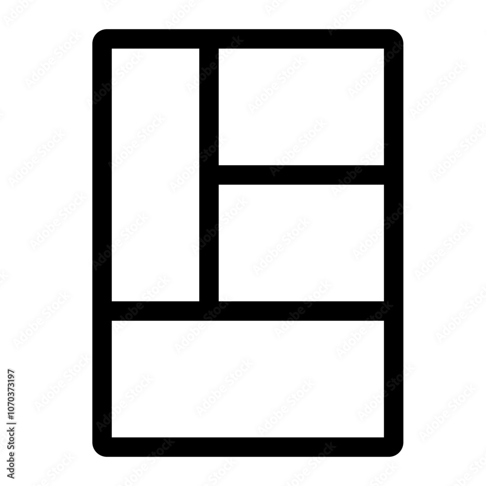 Outline icon for web. Layout grid icon Outline icon for web. Layout grid icon