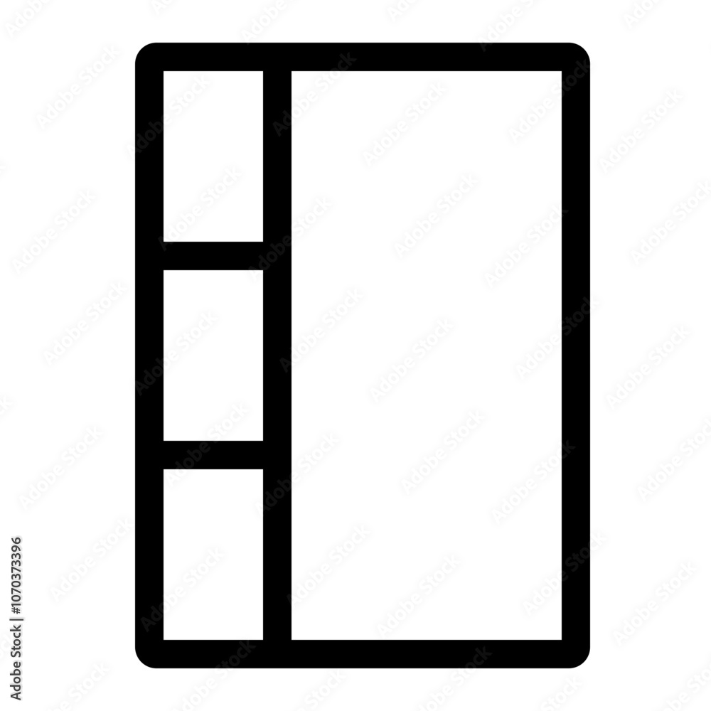Outline icon for web. Layout grid icon Outline icon for web. Layout grid icon
