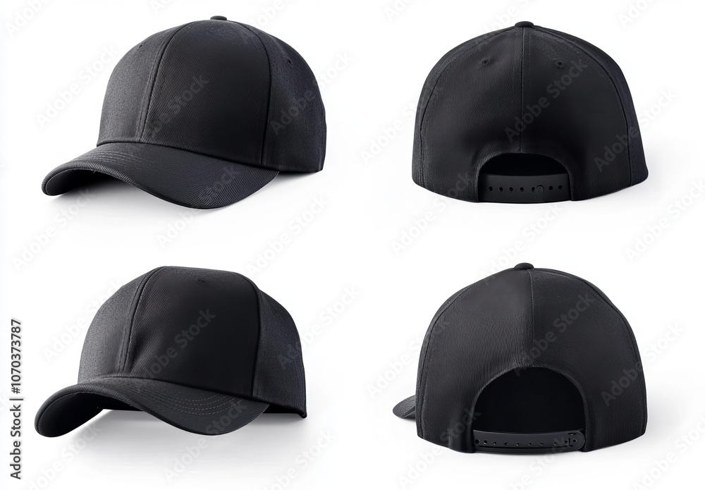 Premium Black Baseball Cap Mockup Collection Premium Black Baseball Cap Mockup Collection