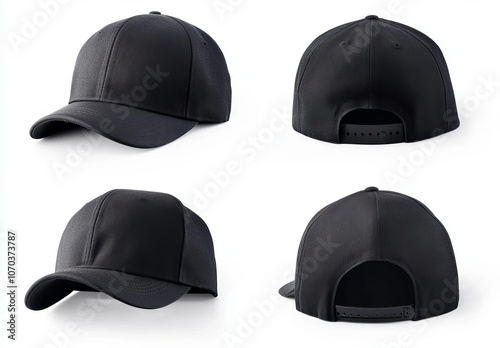 Premium Black Baseball Cap Mockup Collection