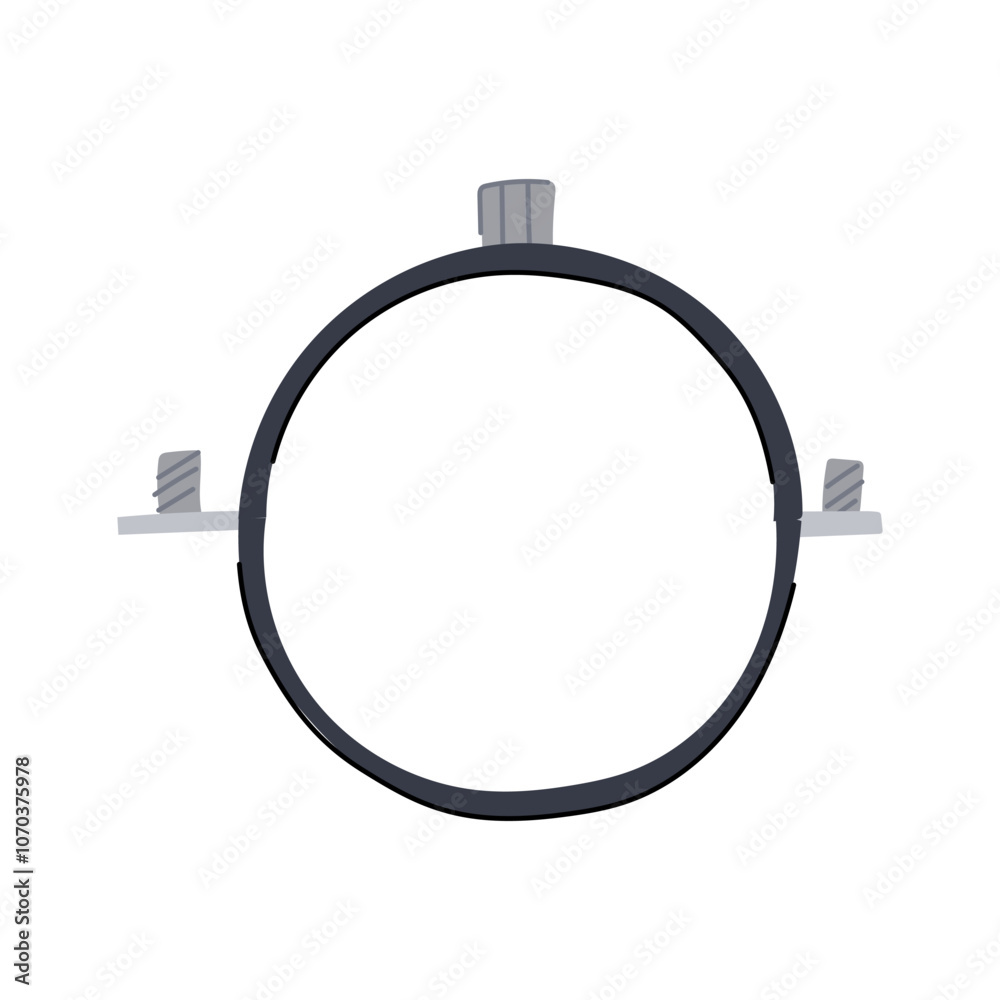 plastic pipe clamp cartoon. secure flexible, heavy duty, stainless galvanized plastic pipe clamp sign. isolated symbol vector illustration plastic pipe clamp cartoon. secure flexible, heavy duty, stainless galvanized plastic pipe clamp sign. isolated symbol vector illustration