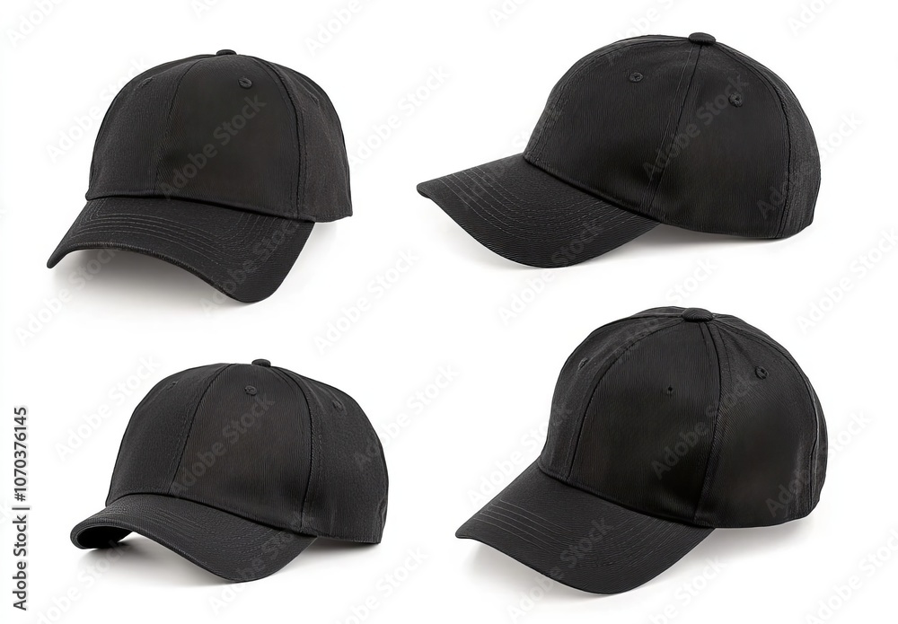 Premium Black Baseball Cap Mockup Collection