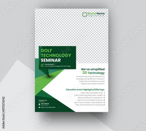 Golf Technology Flyer Design, Sports Flyer Design	