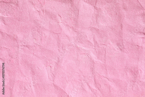 Pink kraft crumpled paper texture with pattern