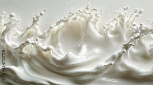 Close up of milk waves splashing on a white background, milk, waves, liquid, splash, dairy, white, fresh, abstract, motion