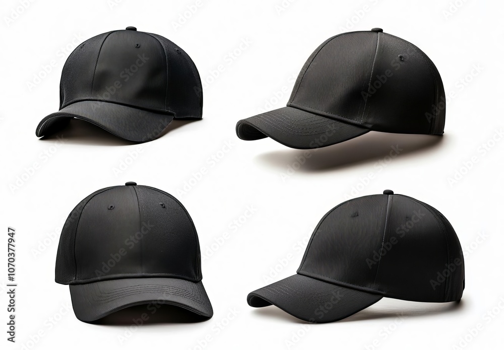 Premium Black Baseball Cap Mockup Collection Premium Black Baseball Cap Mockup Collection