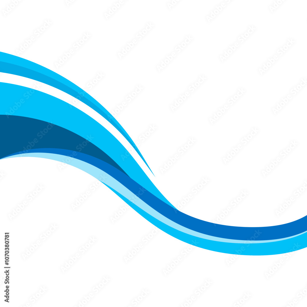 Fototapeta premium Wavy Shape Middle Modern