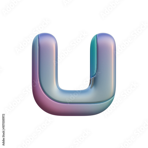 3D Soft Gradient & Futuristic Alphabet