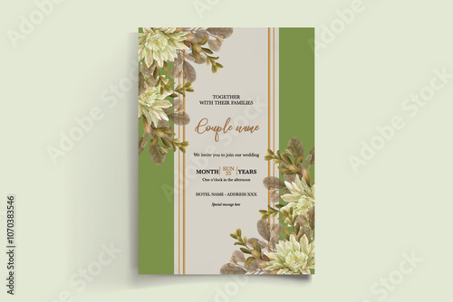 BRIDAL SHOWER FLORAL INVITATION TEMPLATE