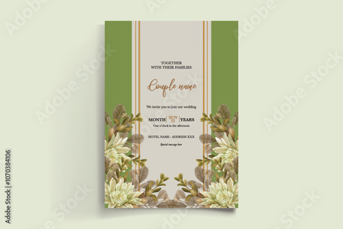 BRIDAL SHOWER FLORAL INVITATION TEMPLATE