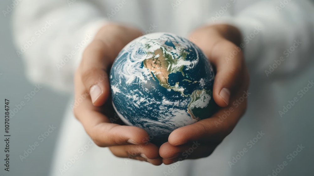Diverse Hands of Different Races Holding a Model of the Earth in Close Up Symbolizing Collective Responsibility for the Planet s Future Diverse Hands of Different Races Holding a Model of the Earth in Close Up Symbolizing Collective Responsibility for the Planet s Future