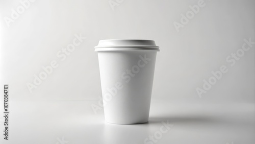Wallpaper Mural Isolated White Paper Cup on Clean White Background for Minimalist Design, Branding, and Product Photography Use Torontodigital.ca