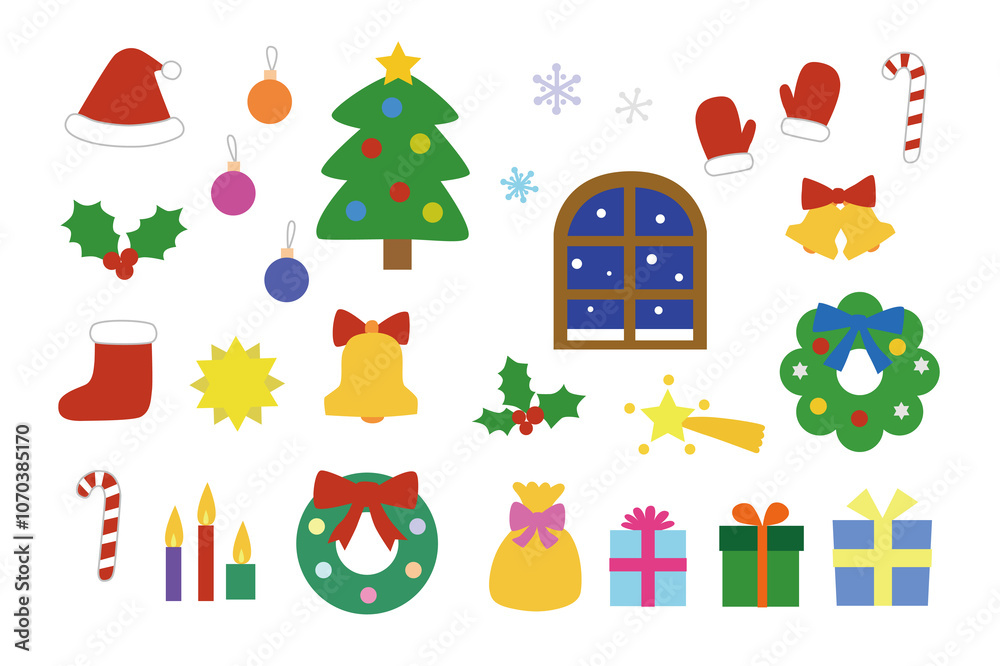 クリスマスのイラストセット