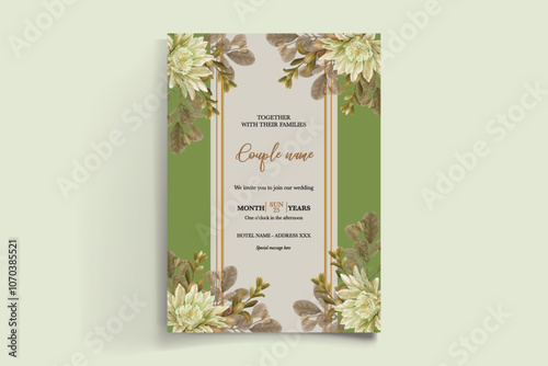 BRIDAL SHOWER FLORAL INVITATION TEMPLATE