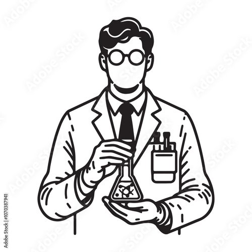 Researcher Holding Chemical Reagent