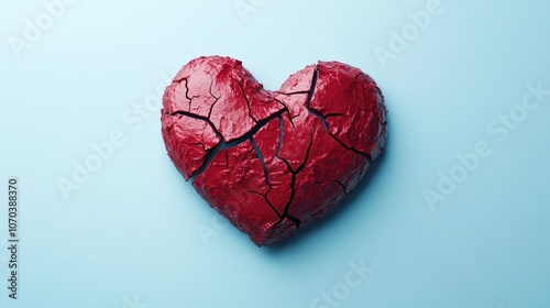 Wallpaper Mural Heart Shaped Cracks in a Digital Medical Setting Illustrating the Challenges in Cardiac Disease Diagnosis and Cardiology Practices Torontodigital.ca