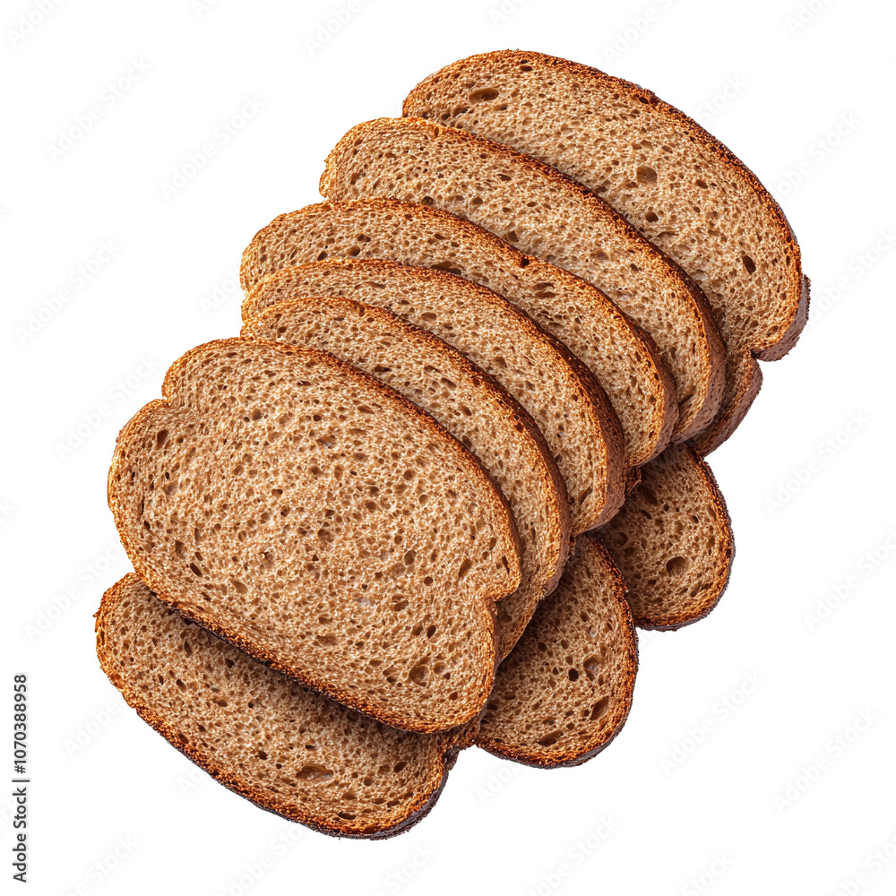 Stack of Sliced Brown Bread Isolated on Transparent Background for Food and Bakery Designs Stack of Sliced Brown Bread Isolated on Transparent Background for Food and Bakery Designs