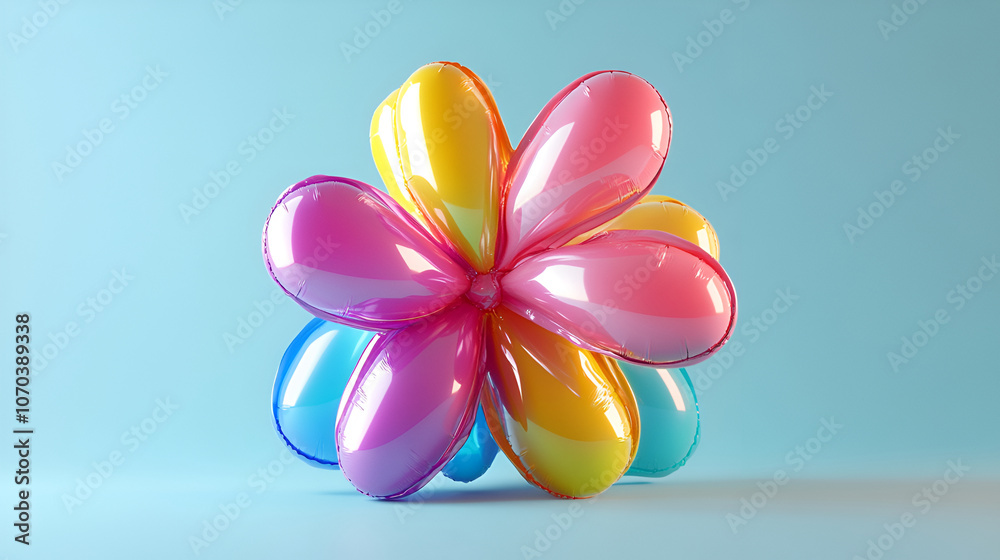 3d of colorful balloons in the shape of a flower on the white and blue background , Colorful Colorful 3d illustration of flower in the form of a balloon in the form of a flower
3d of colorful balloons in the shape of a flower on the white and blue background , Colorful Colorful 3d illustration of flower in the form of a balloon in the form of a flower