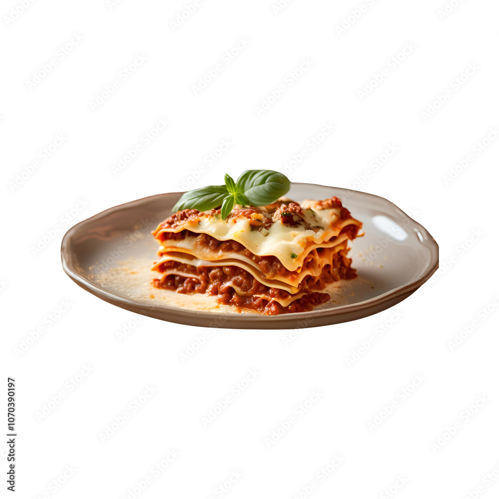 Fototapeta premium lasagna on a transparent background