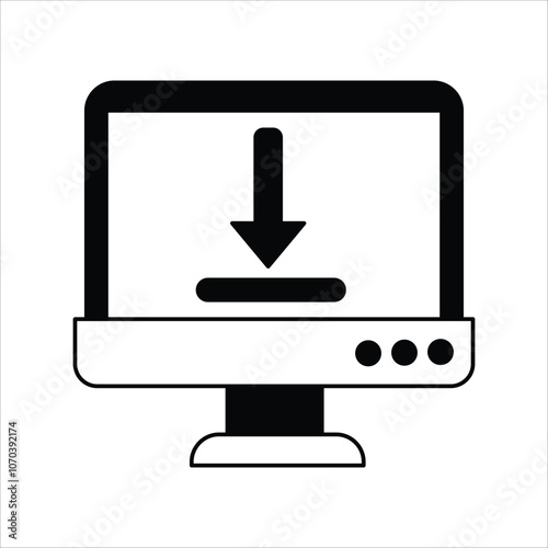 download glyph icon with white background vector stock illustration