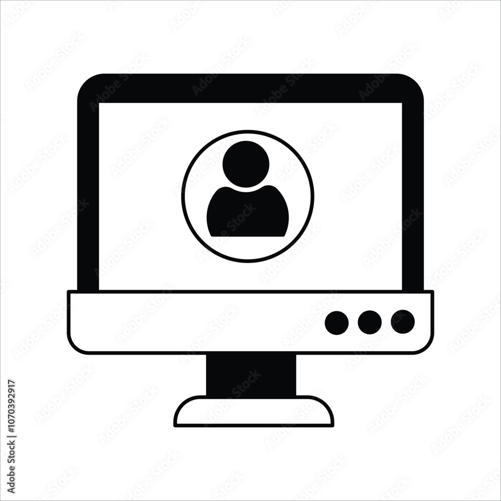 User glyph icon with white background vector stock illustration User glyph icon with white background vector stock illustration