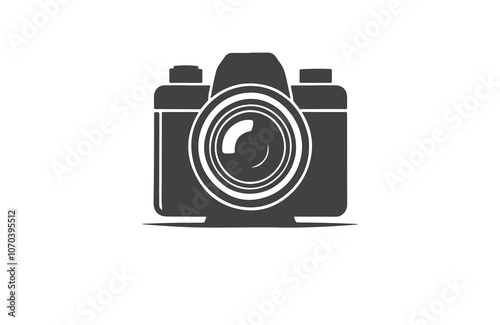 Old camera silhouette vector logo illustration outline
